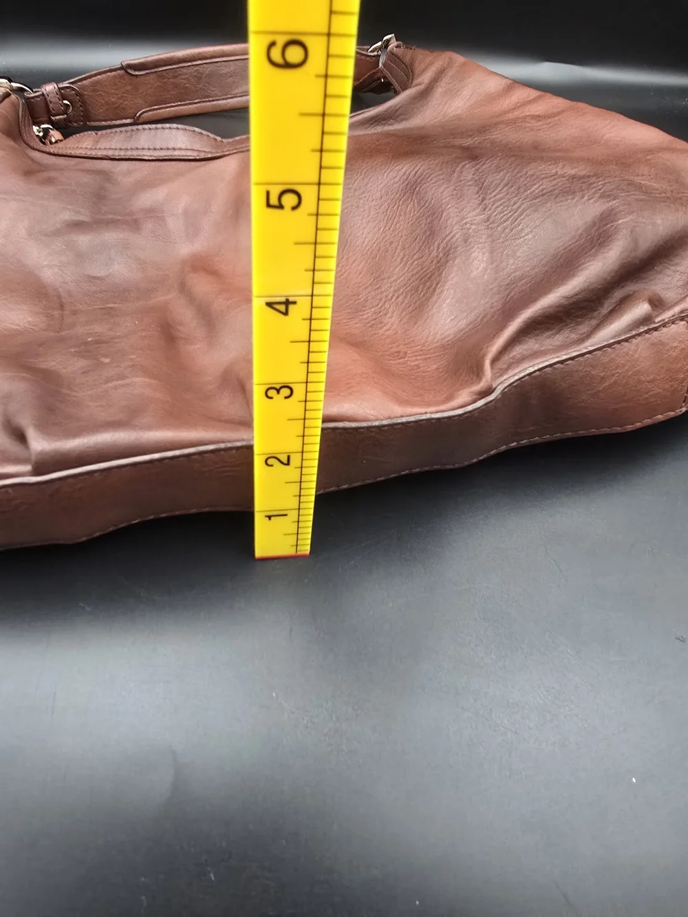 Liz Claiborne Chestnut Brown Leather Hobo Bag